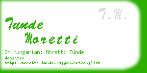 tunde moretti business card